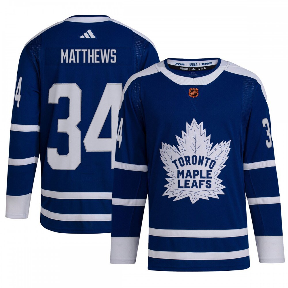 Auston Matthews Toronto Maple Leafs adidas Reverse Retro 2.0 Authentic Player Jersey - Royal-Pro Kit Vault | Brand New 26/27 Sports Jerseys